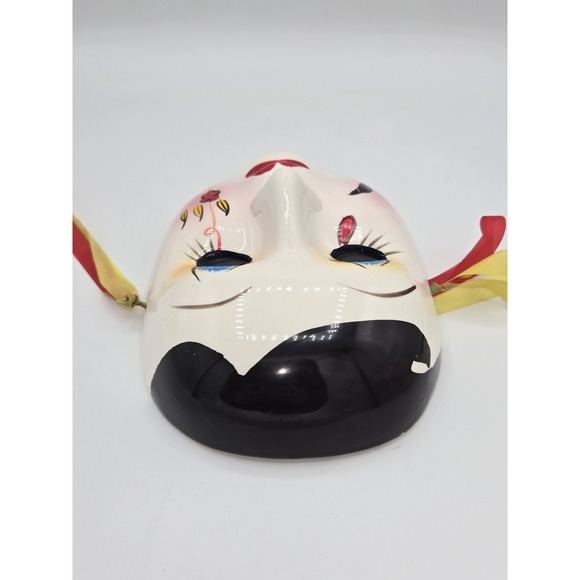 Taiwan Ceramic Painted Mardi‎ Gras Hanging Wall Mask - Picture 3 of 7